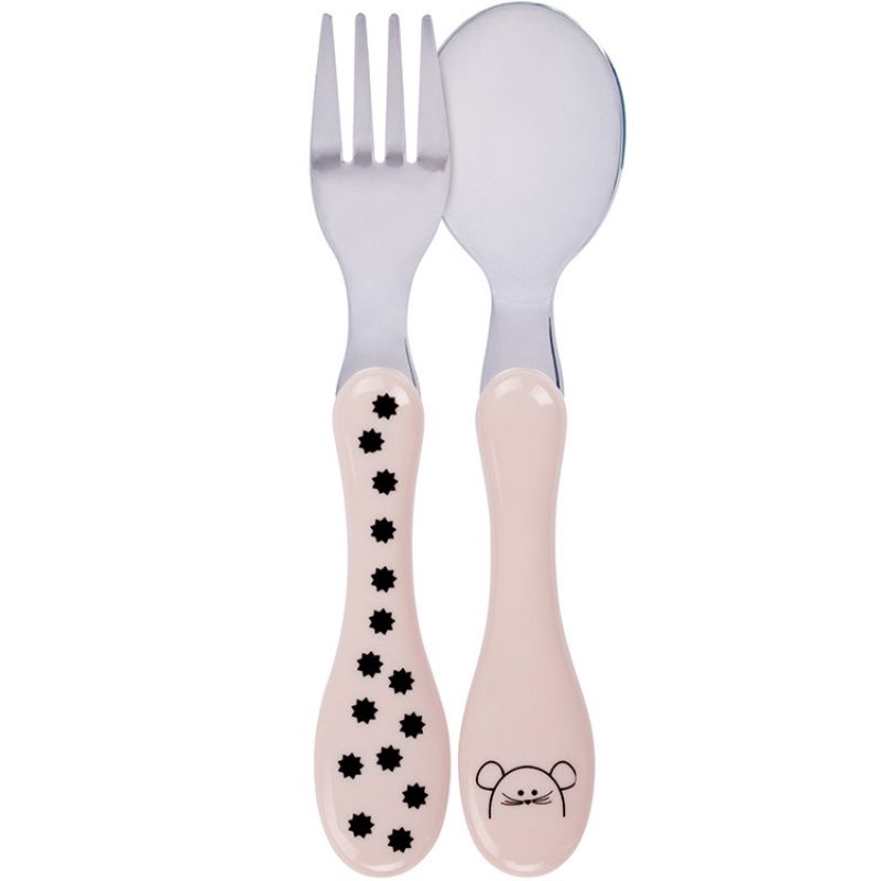 Set de 2 couverts Little Chums souris Lässig