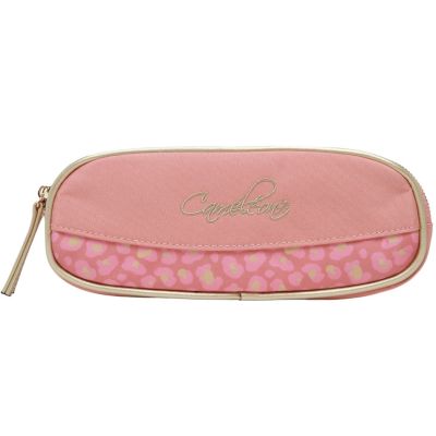 Trousse double compartiment Pink Gold Leopard