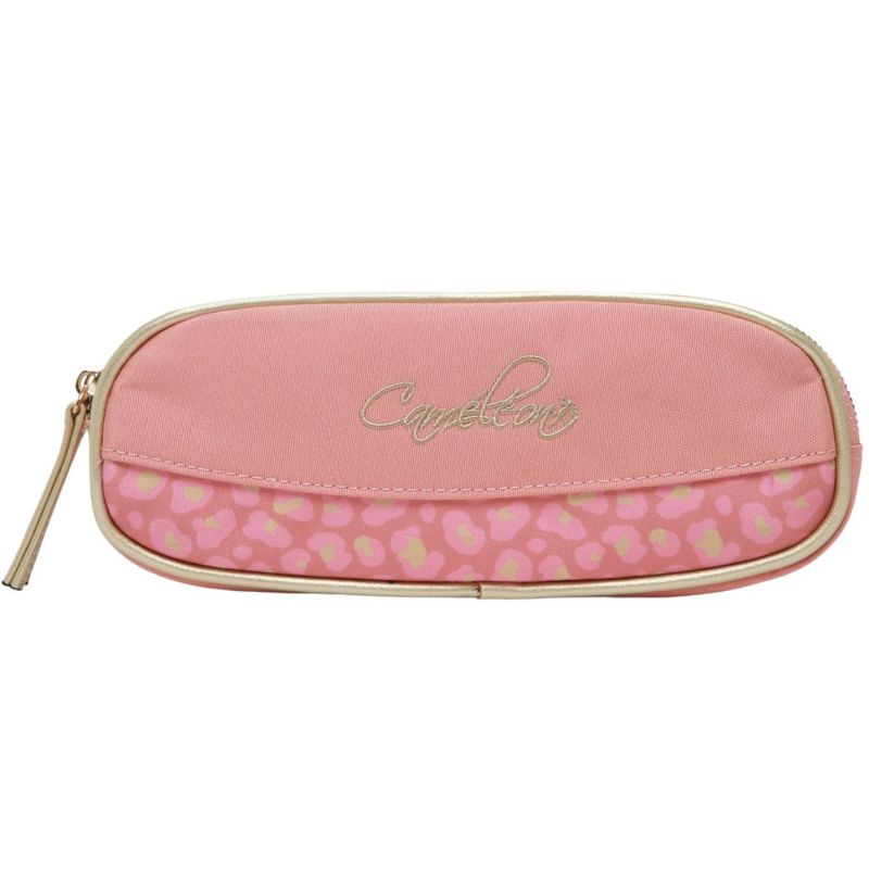 Trousse double compartiment Pink Gold Leopard Caméléon Produit 1