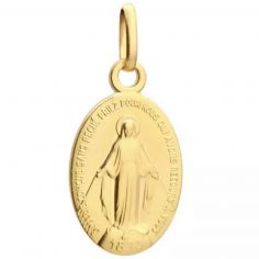 Pendentif médaille Miraculeuse (plaqué or)