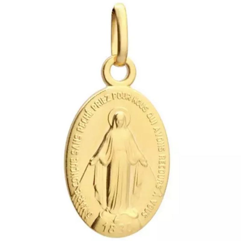Pendentif médaille Miraculeuse (plaqué or) Petits trésors Produit 1