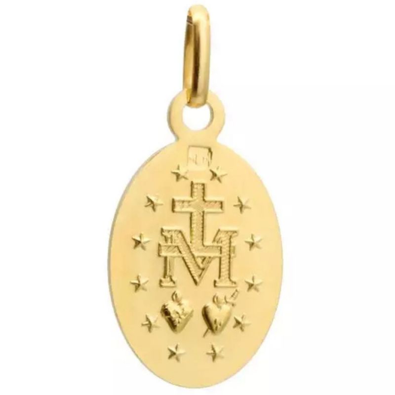 Pendentif médaille Miraculeuse (plaqué or) Petits trésors Produit 3