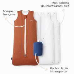 Gigoteuse réversible 4 saisons terra-coeurs 18-36 mois