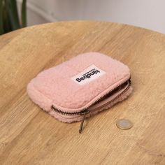 Porte-monnaie Lili Teddy Rose poudrée - Hindbag