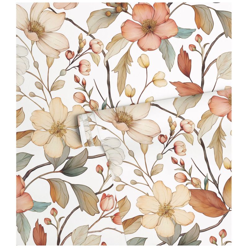 Papier peint Louison fleurs d'automne (50 cm x 10m)  Lilipinso Produit 8