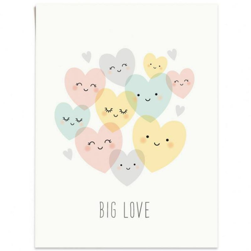 Affiche A3 coeur Big love Zü