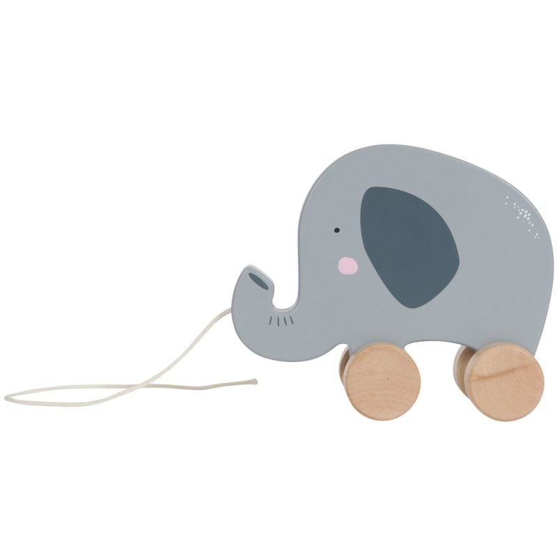 Eléphant en bois à tirer Little Dutch