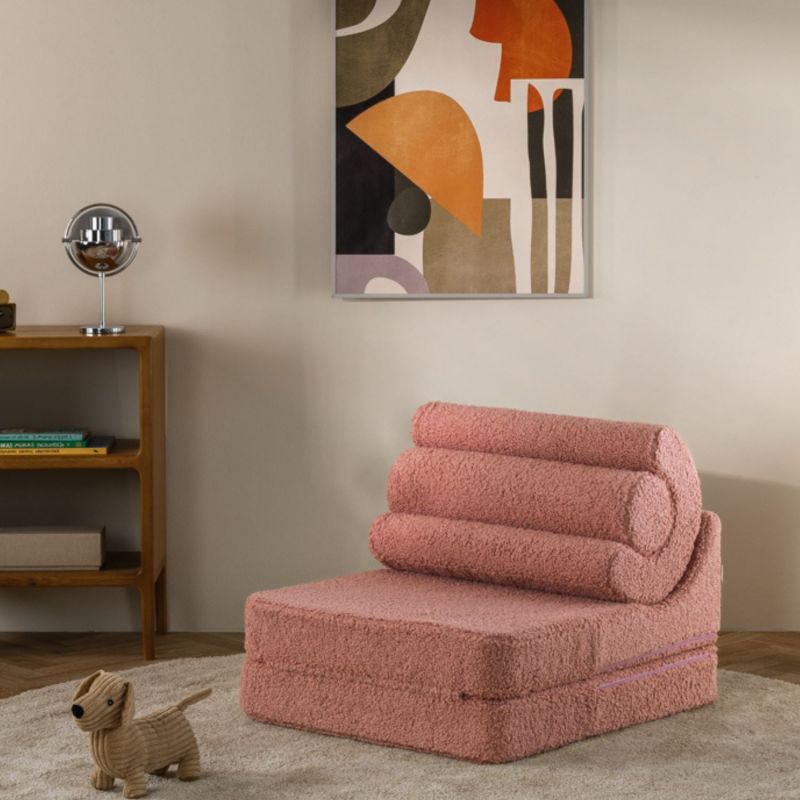 Chauffeuse Flipster Guava Pink molletonné Wigiwama Ambiance 5