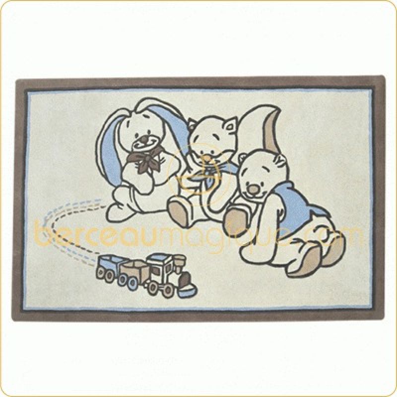 Tapis bébé en laine Oscar et Léon (110 x 170 cm) Noukie's
