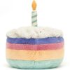 Peluche Amuseable Gâteau d'anniversaire arc-en-ciel (26 cm)  par Jellycat