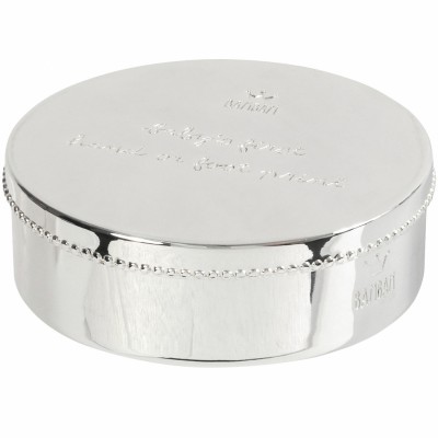 Boîte empreinte en métal argenté BAMBAM