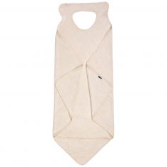 Cape de bain tablier XXL parent et bébé écru - Candide