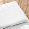 Taie d'oreiller satin de coton bio Blanc craie (40 x 60 cm)  par Kadolis