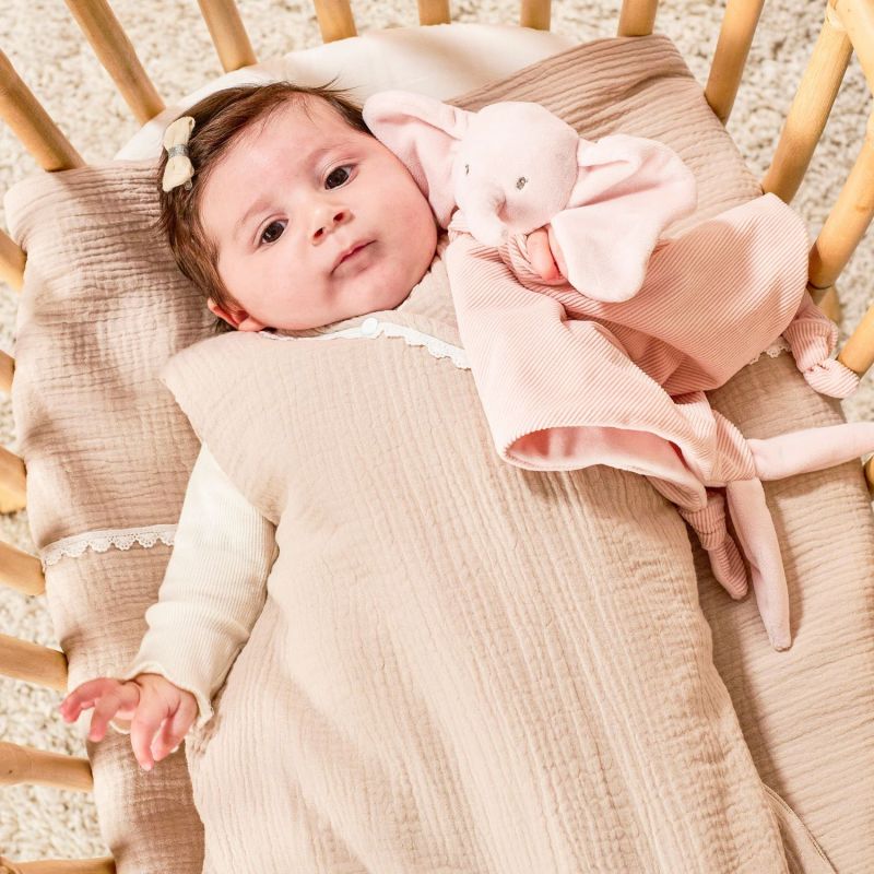 Maxi doudou Fanfan l'éléphant Rose Nattou Ambiance 4