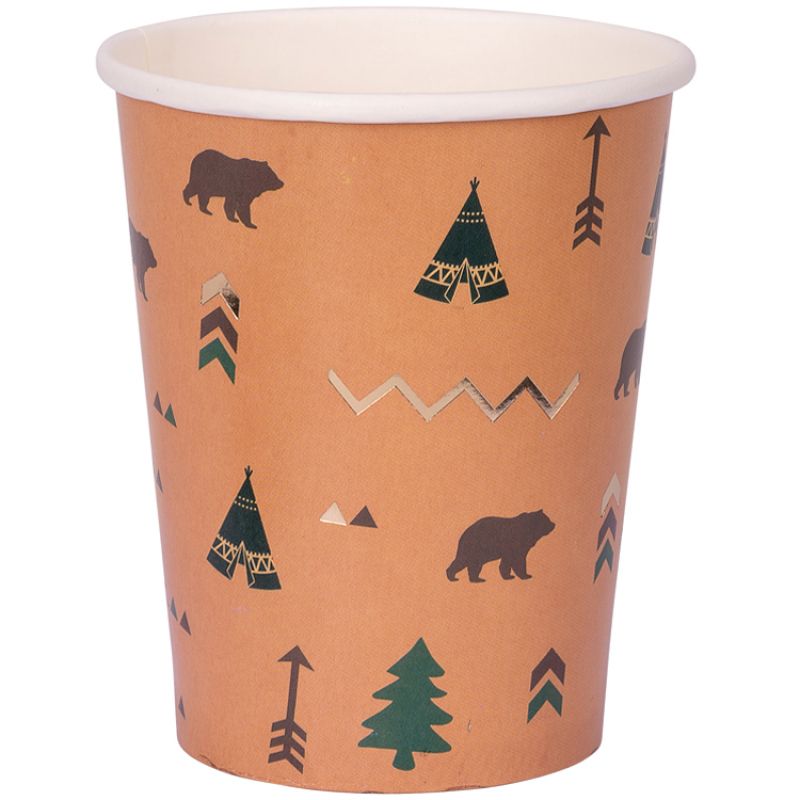 Lot de 8 gobelets en carton Indian Forest Arty Fêtes Factory