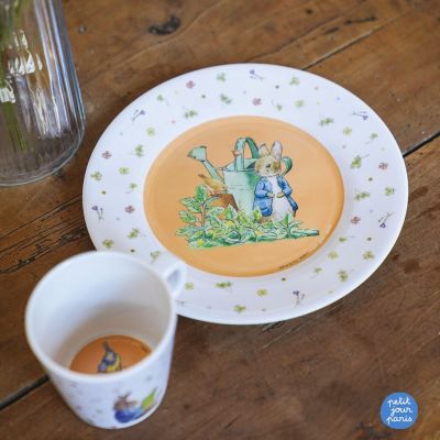 Assiette à dessert Pierre Lapin blanche (20 cm)