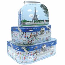 Set de 3 valises décoratives Tour Eiffel  par Petit Jour Paris