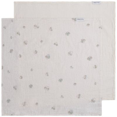 Lot de 2 langes Tender Linen/Clover (65 x 65 cm)  par Baby's Only