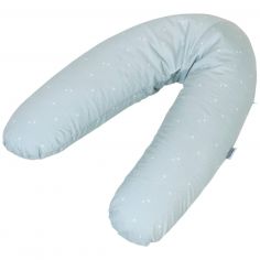 Coussin de maternité jersey vert d'eau étoiles - Tinéo