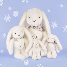 Peluche Lapin Fleurette Blanc (50 cm)