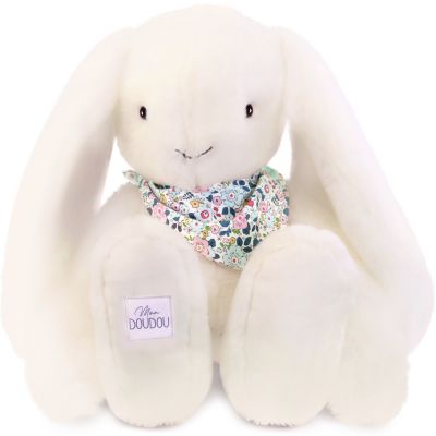 Peluche Lapin Fleurette Blanc (50 cm) Doudou et Compagnie