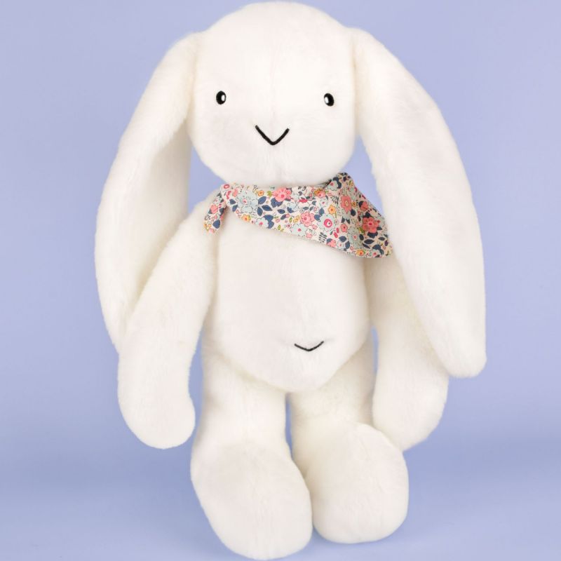 Peluche Lapin Fleurette Blanc (50 cm) Doudou et Compagnie Ambiance 3