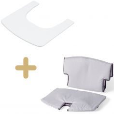 Pack tablette et coussin pour chaise haute Syt évolutive blanche - Geuther