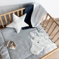 Tapis de jeu Tapidou Ma jolie licorne argent (100 x 100 cm)