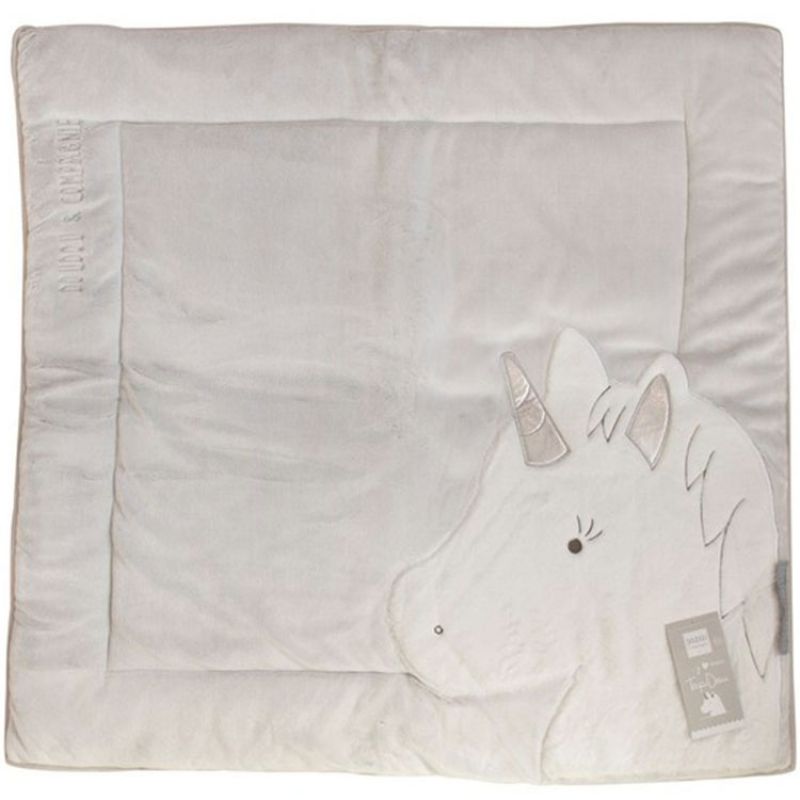 Tapis de jeu Tapidou Ma jolie licorne argent (100 x 100 cm) Doudou et Compagnie Produit 1 grande taille