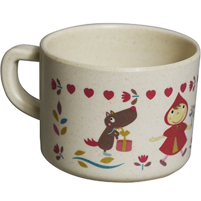 Tasse à anse en bambou Chaperon rouge T'es fou louloup Ebulobo