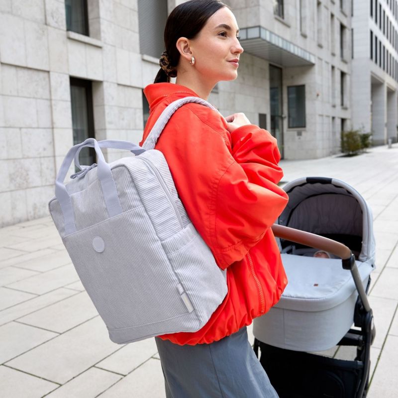 Sac à dos à langer Vividal en velours lilas Lässig Ambiance 8