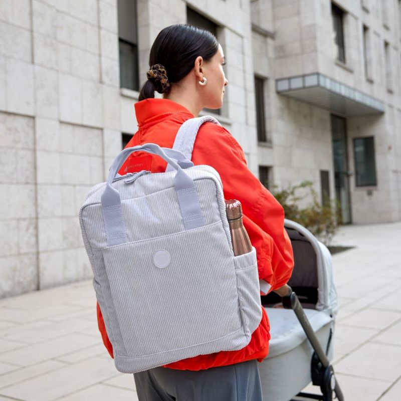 Sac à dos à langer Vividal en velours lilas Lässig Ambiance 9