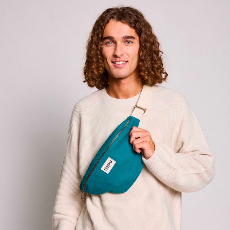 Sac banane Olivia Bleu Paon Hindbag Ambiance 2