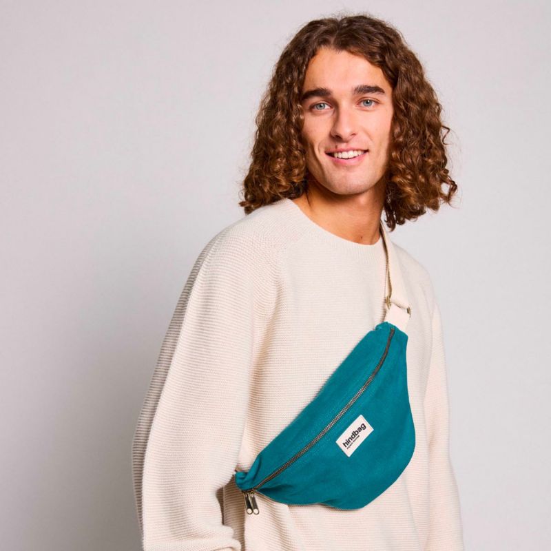 Sac banane Olivia Bleu Paon Hindbag Ambiance 4