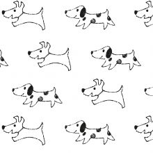 Papier peint intissé Happy dogs de Shinzi Katoh (10 m)  par AFKliving