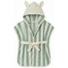 Peignoir bambou et gaze de coton rayé ivoire et vert de gris (0-2 ans) BB & Co Produit 1