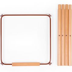 Kit de pieds longs pour chaise haute Evolu extra + repose-pieds en bois naturel terracotta - Childhome
