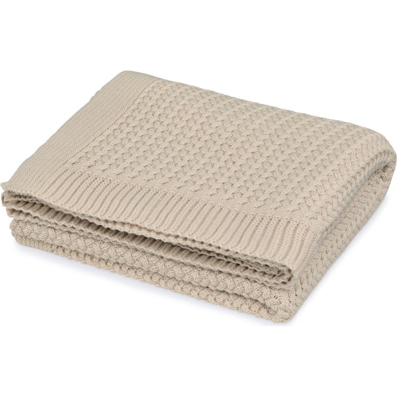 Couverture bébé en tricot Harper Latte Cam Cam Copenhagen Produit 1 grande taille