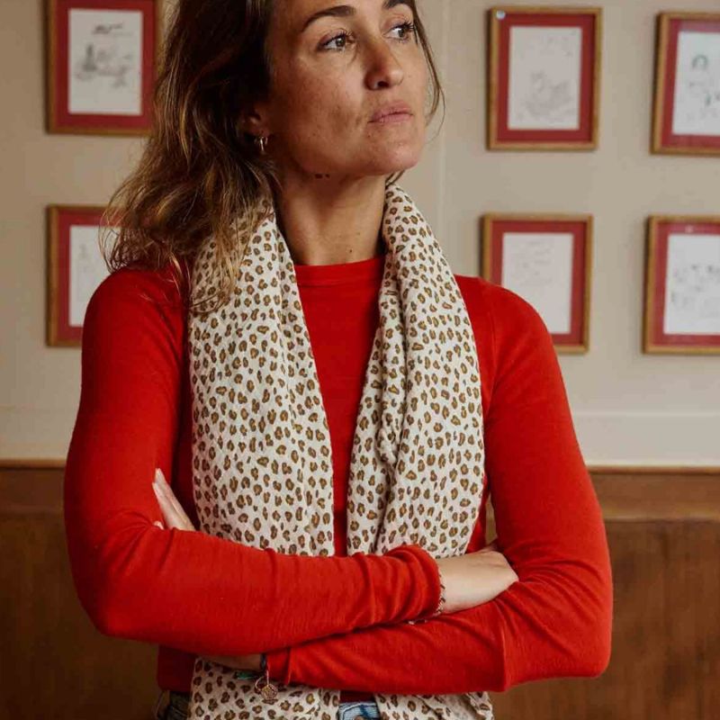 Lange Bianca Mini Léopard Greige (110 x 110 cm) Rose in April Ambiance 7