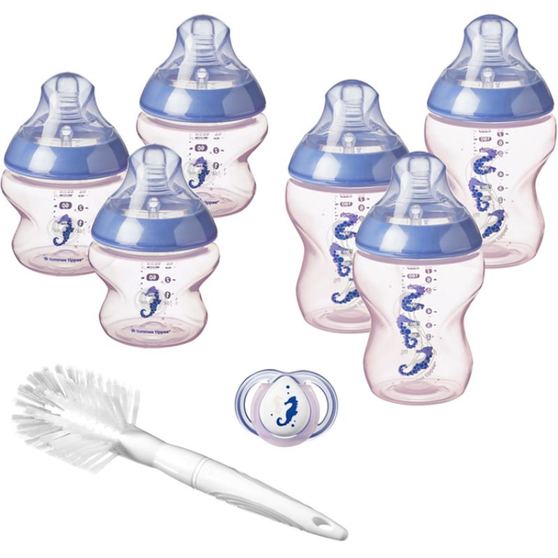 Coffret de naissance biberon Closer to nature Hippocampe bleu Tommee Tippee