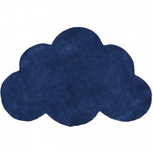 Tapis coton nuage bleu indigo (64 x 100 cm)  par Lilipinso