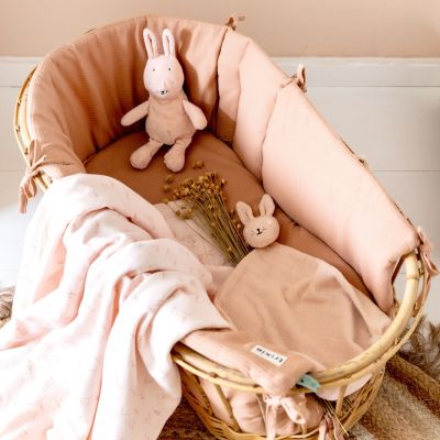 Maxi lange en mousseline Rosy Rabbit (110 x 110 cm) - Reconditionné