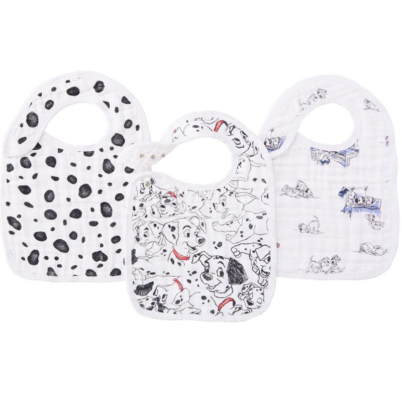 Lot de 3 bavoirs à pression ajustables 101 Dalmatiens aden + anais