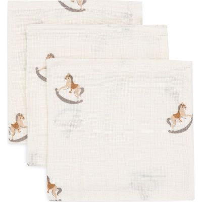 Lot de 3 mini langes en gaze de coton Nostalgic Ride (31 x 31 cm)