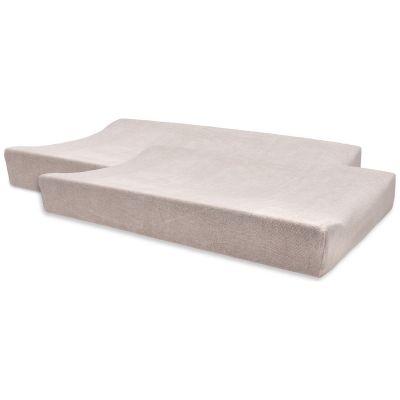 Lot de 2 housses de matelas à langer en éponge Silky Rose (50 x 70 cm)
