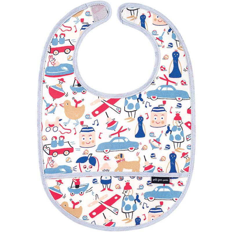 Bavoir plastifié à poche Les jouets de Marie Maison Petit Jour