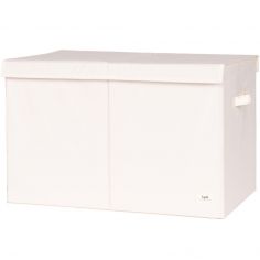 Coffre à jouets en tissu recyclé Uni crème - 3 sprouts