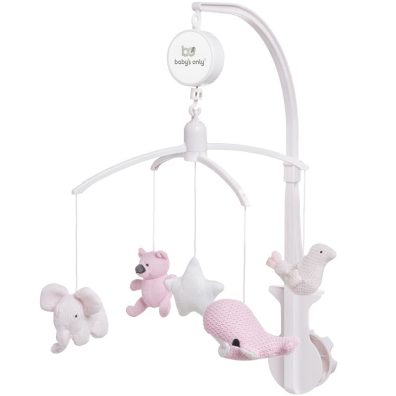Mobile musical animaux rose Baby's Only