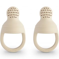 Lot de 2 sucettes grignoteuses en silicone Shifting sands - Mushie