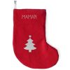 Chaussette de Noël rouge (personnalisable)  par Les Griottes